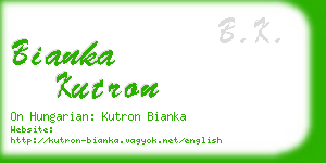 bianka kutron business card